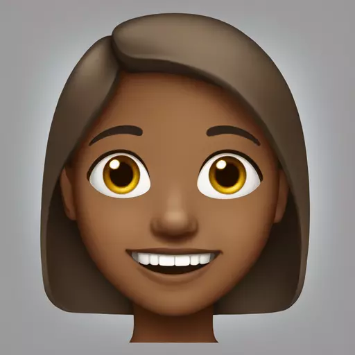 Brown girl with diastema emoji