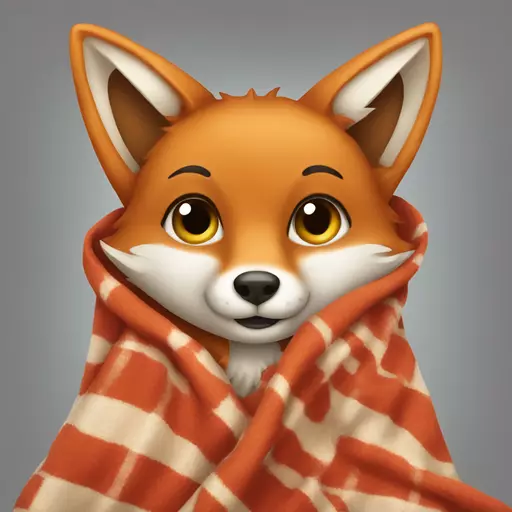 fox in blanket emoji