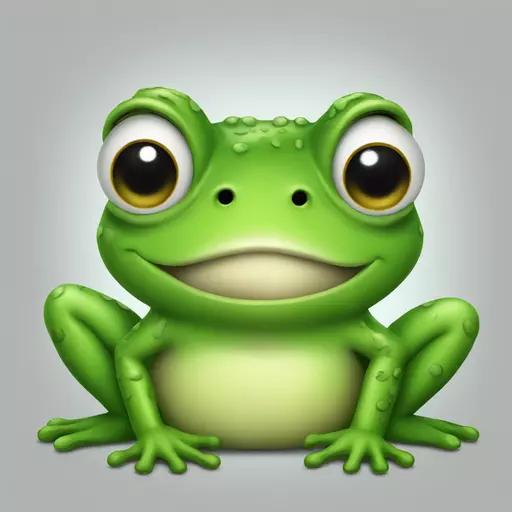 Funny frog emoji