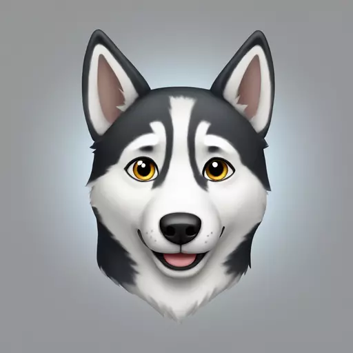 cute huskey emoji