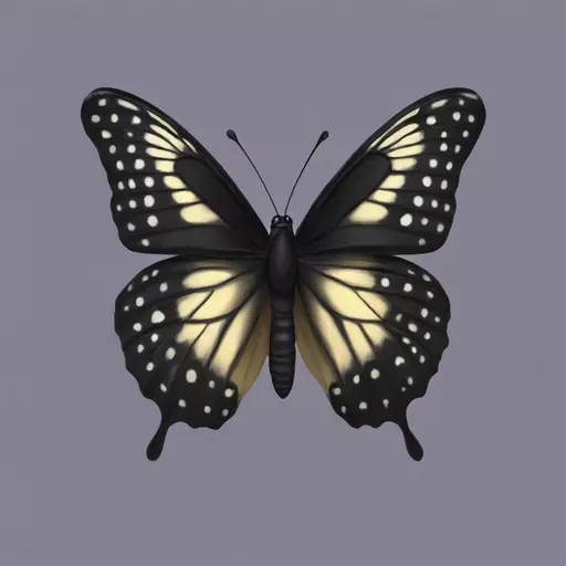 Black butterfly emoji