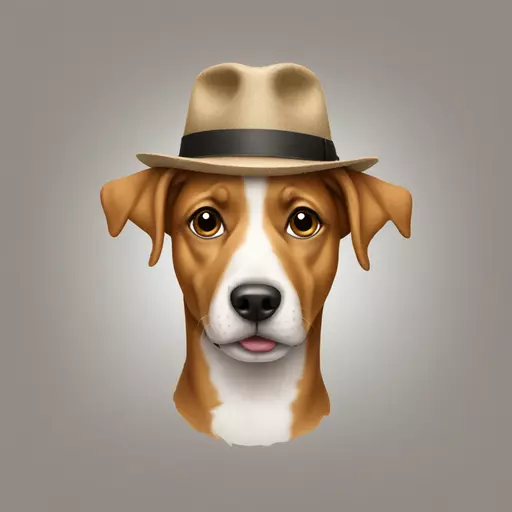 dog with hat emoji
