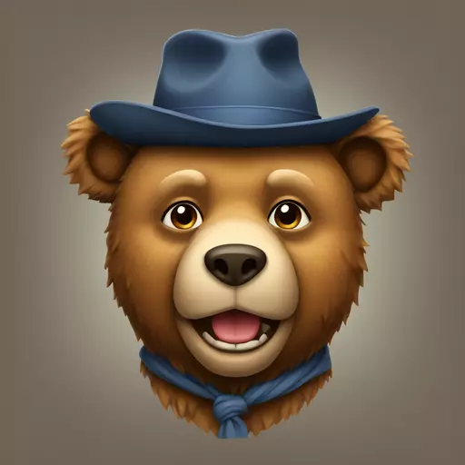 bear with hat emoji