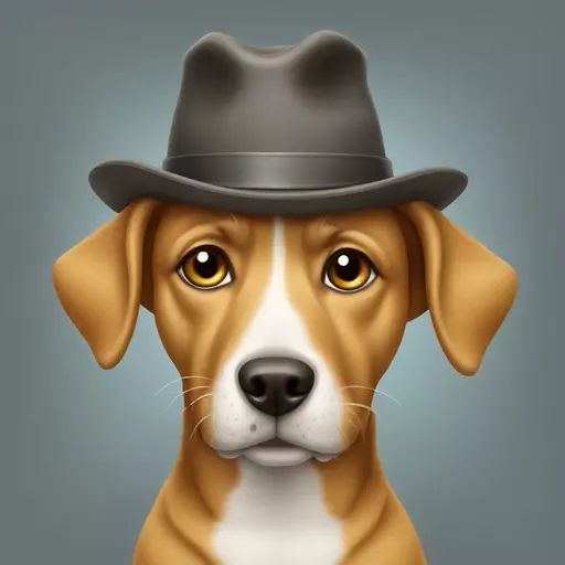 dog with hat emoji