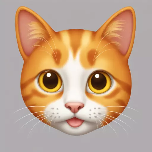 Cute orange cat emoji