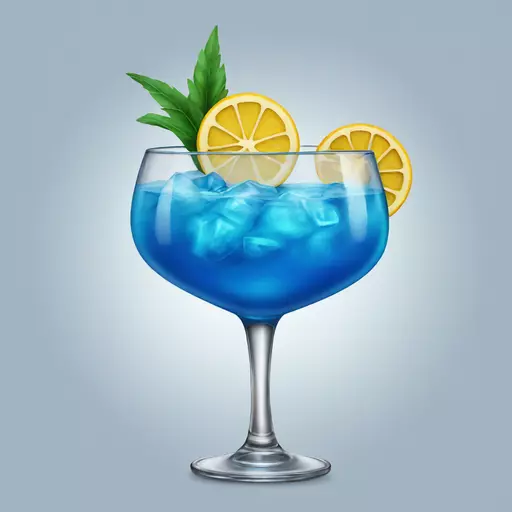 Blue cocktail emoji