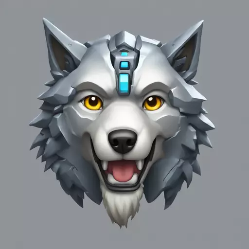 mecha wolf emoji