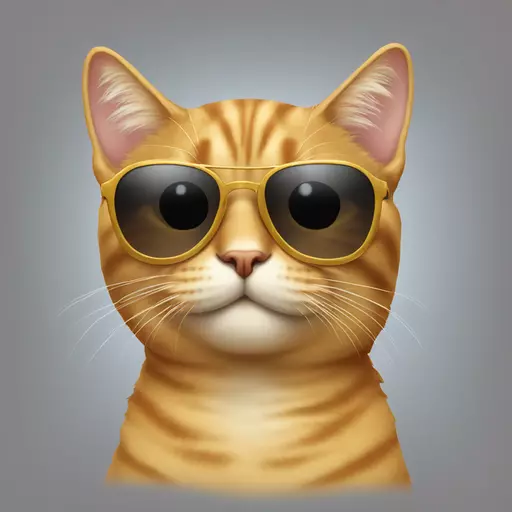 Cat with sunglasses emoji