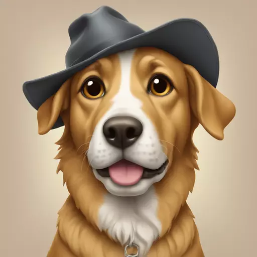 dog with hat emoji