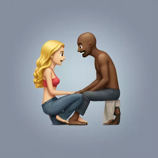 a man having sex with slim gal emoji