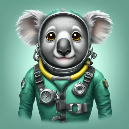 koala in diving suit emoji