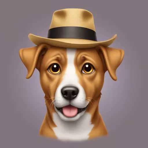 dog with hat emoji
