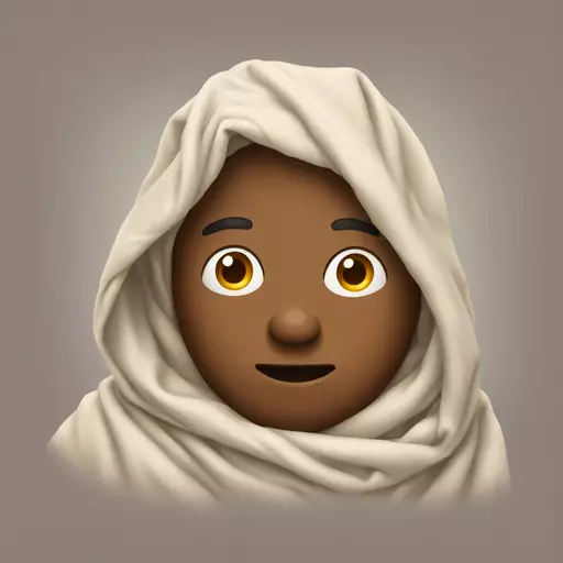 a man wrapped in a blanket emoji