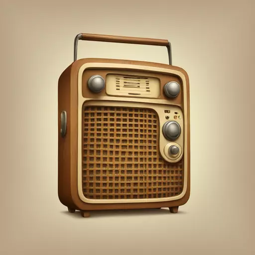 cartoon vintage radio emoji