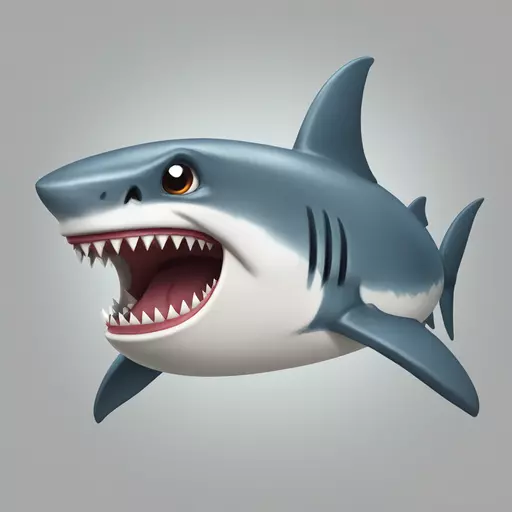 Angry shark emoji