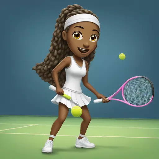 The princess plays tennis emoji