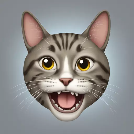 Crazy cat emoji