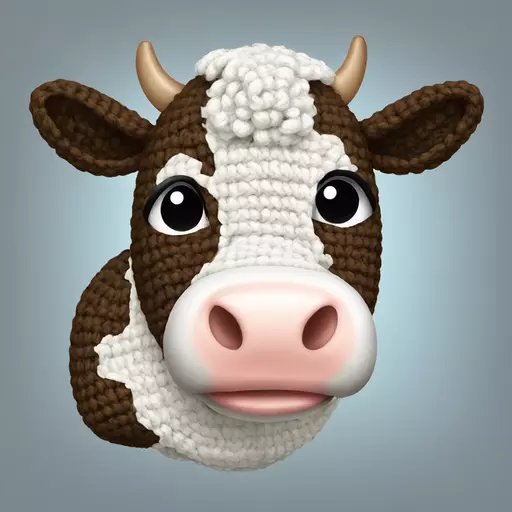 cow crochet emoji