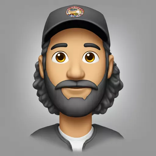 Rubio con gorra y barba emoji