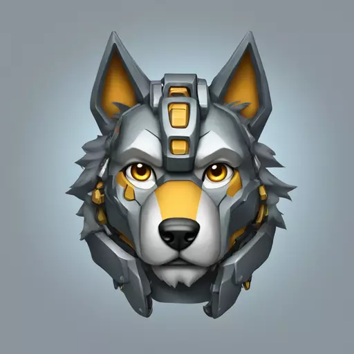 mecha wolf emoji