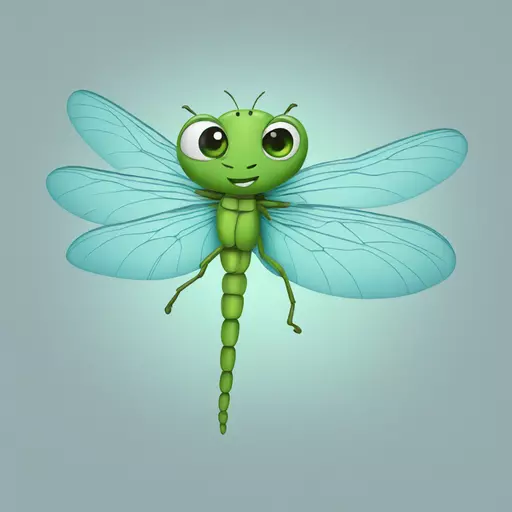Dragonfly cartoon emoji