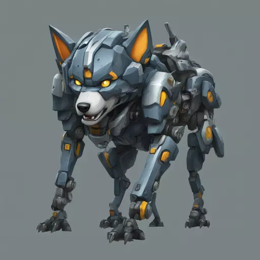 mecha wolf emoji