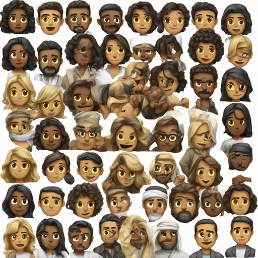 جرو محاط بقطط لطيفة emoji