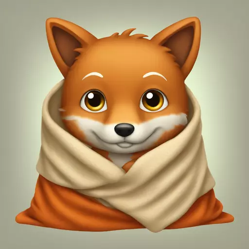 fox in blanket emoji