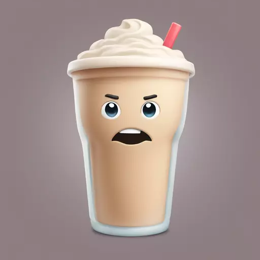 large protein shake with a muscle on it emoji