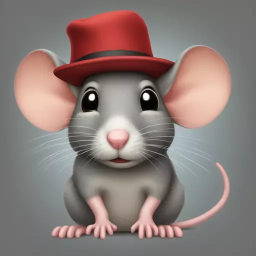 mouse with hat emoji