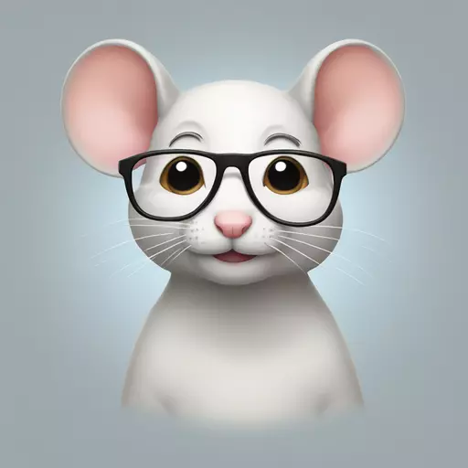 Mouse with glasses emoji
