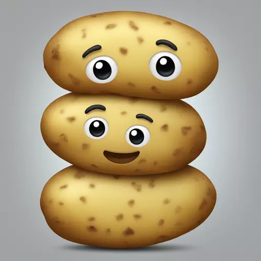 A stack of potatoes emoji