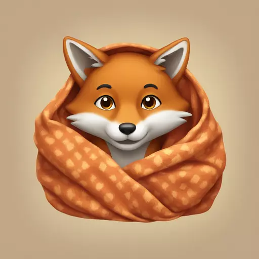 fox in blanket emoji