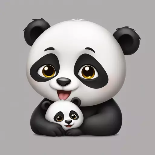 Panda love emoji