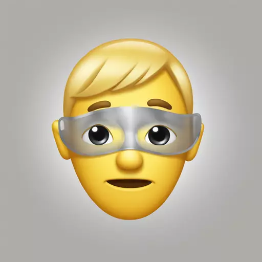 Emoticone avec masque sur les yeux et bouchons d oreilles  emoji