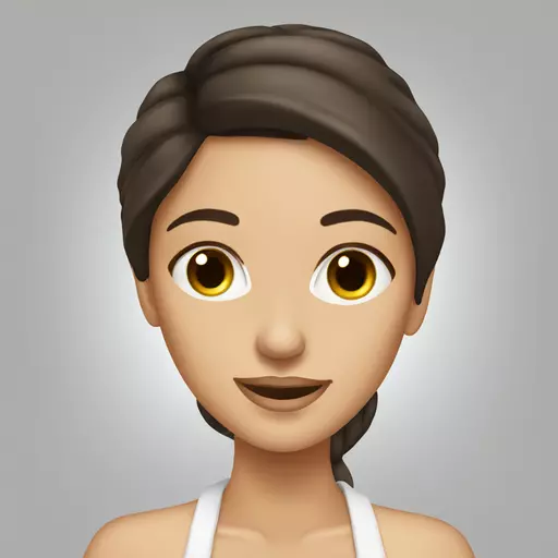 Brunette female having a day spa emoji