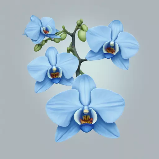 just a simple blue butterfly orchid emoji