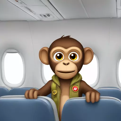 Monkey on airplane emoji