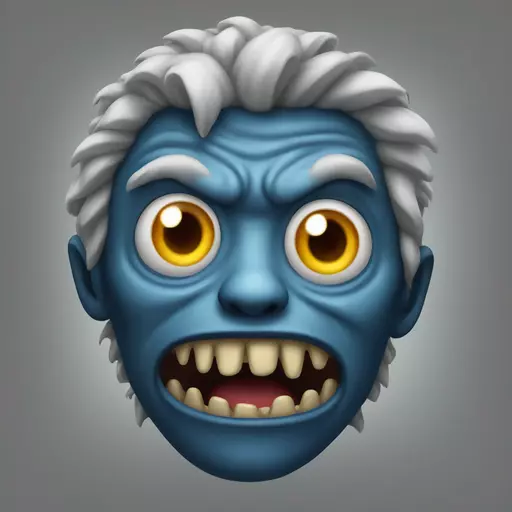 A terrifying monster is coming to kill people.  emoji
