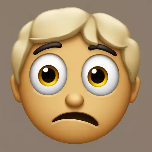 stumped, frustrated, confused.  emoji