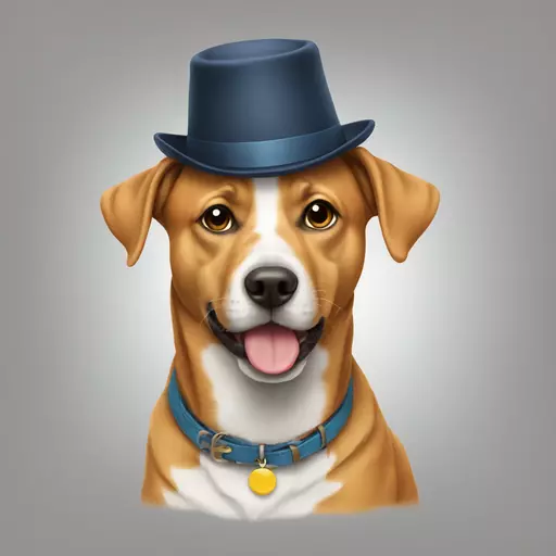 dog with hat emoji