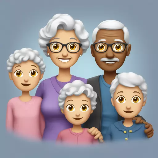 granny with family emoji