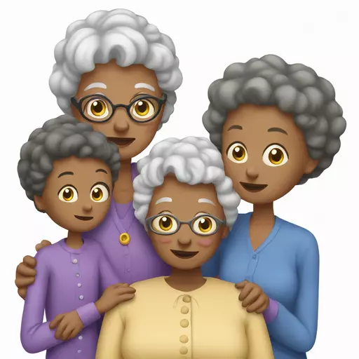 granny with family emoji