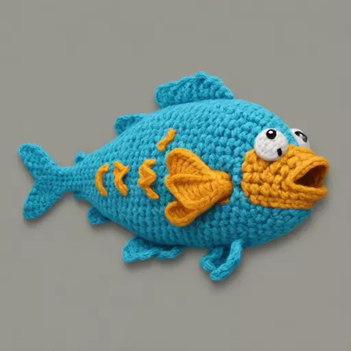 a fish is crochet emoji