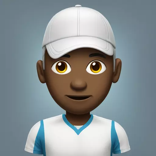 Tennis player with a big head emoji