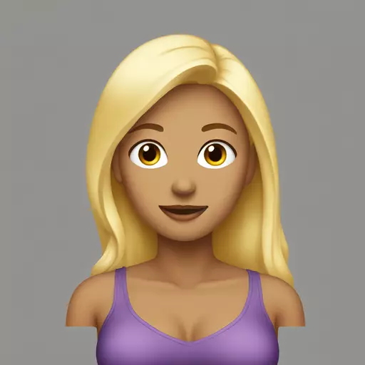 Blonde woman boobs emoji