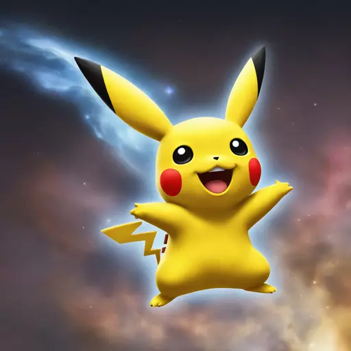 Pikachu in Super Mario Galaxy emoji