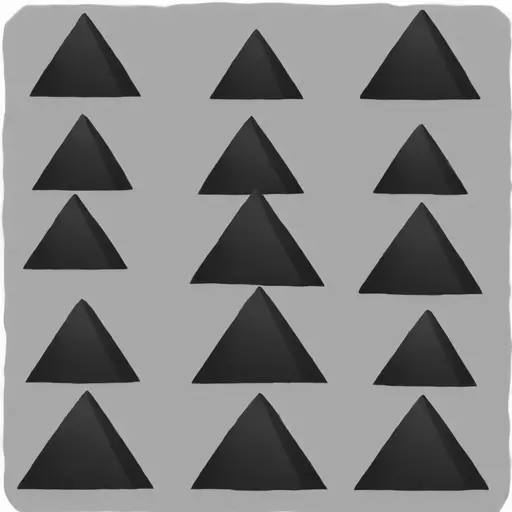 three tiered black pyramid emoji