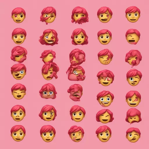 Crie um emoji que represente o pecado da luxúria de forma simbólica e artística, com cores vibrantes em tons de vermelho e rosa, design circular, elementos como corações estilizados e formas fluidas. emoji