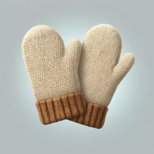 warm woolen mittens emoji